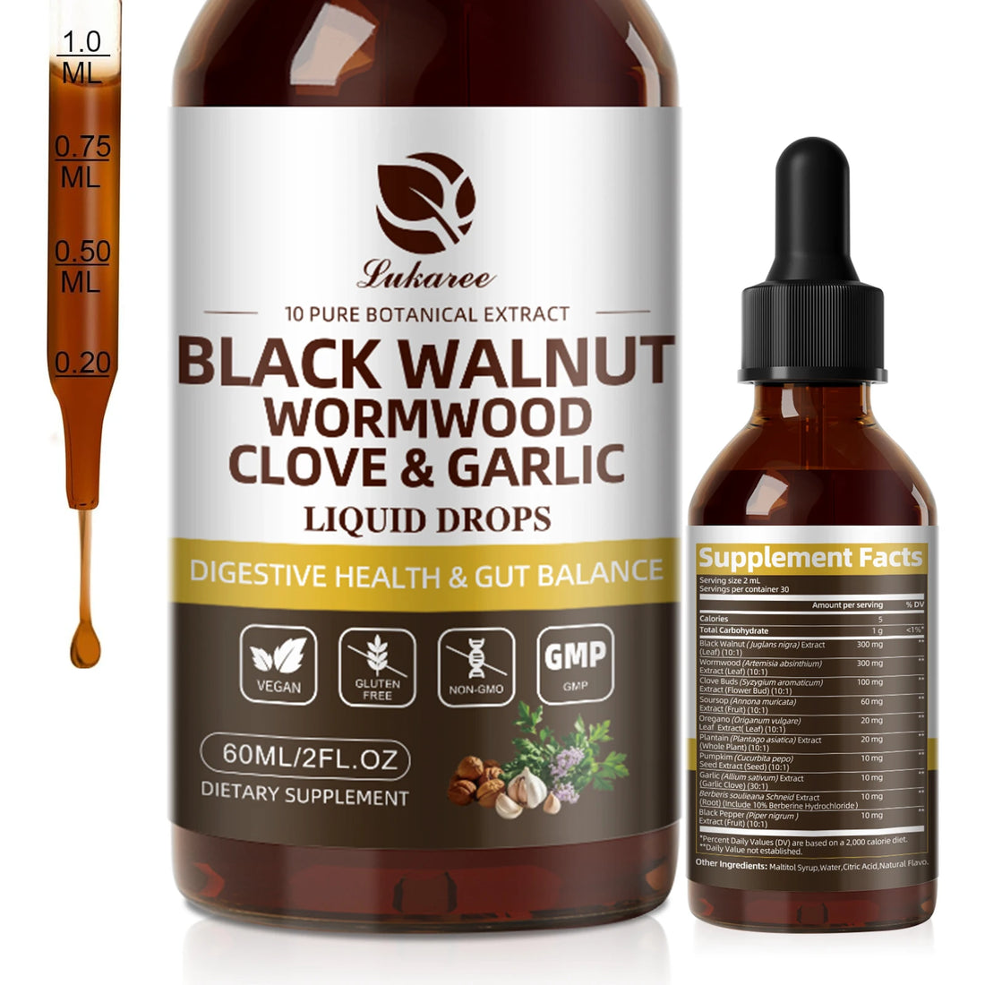 Lukaree 60ml Black Walnut Drops