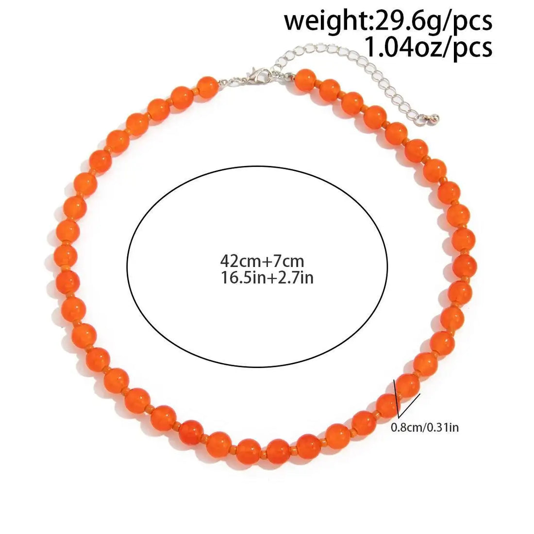 Salircon Y2K Glass Beaded Necklace