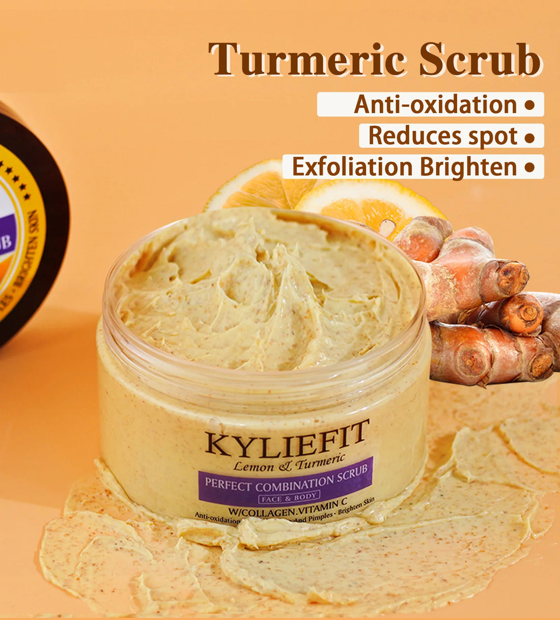 KYLIEFIT Lemon & Turmeric Body Scrub