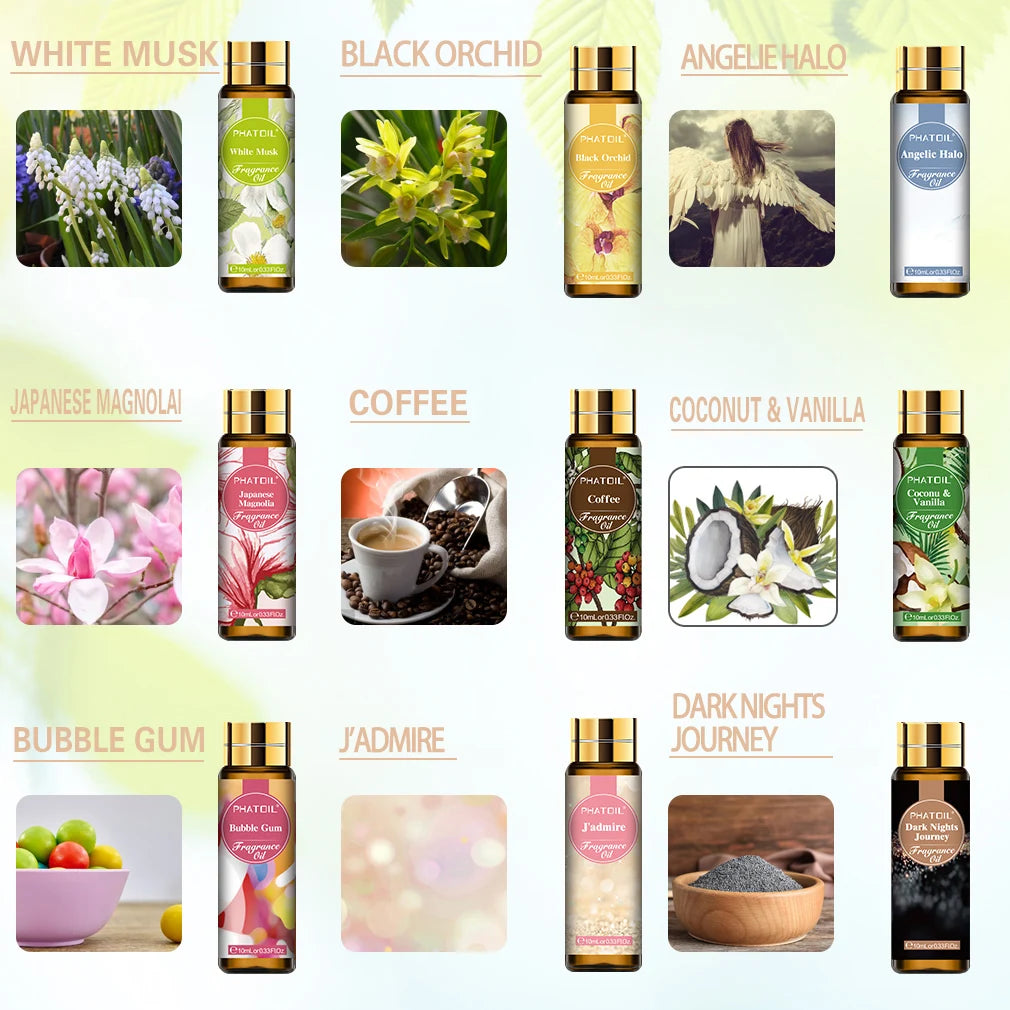 PHATOIL 9pcs Fragrance Oil Gift Set