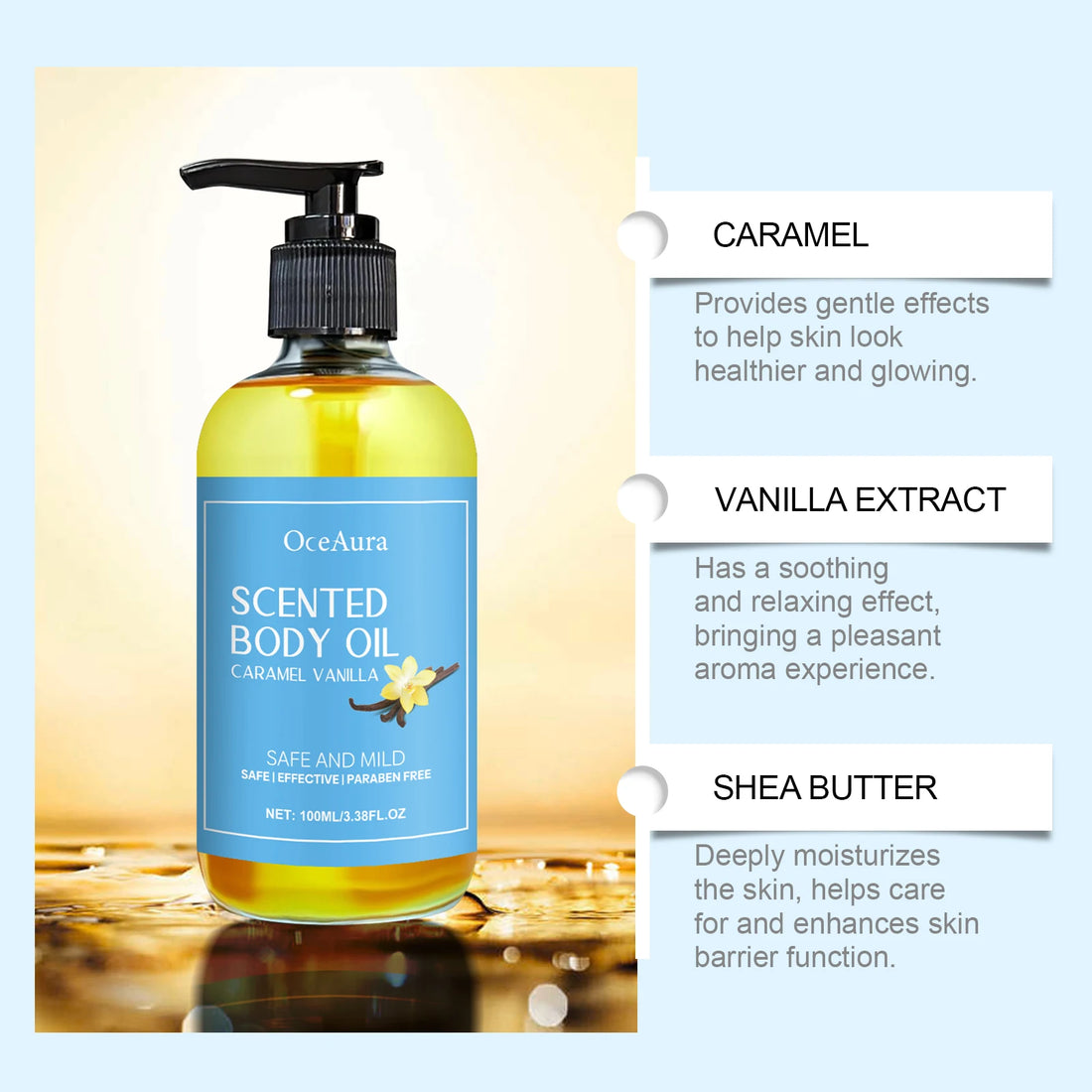 Vanilla Body Massage Oil – Relaxing & Nourishing