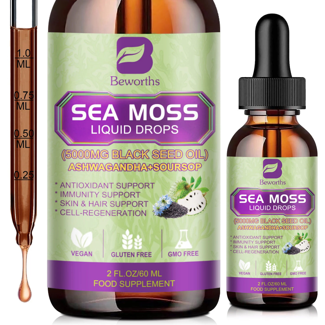 BEWORTHS 60ml Sea Moss Extract Drops