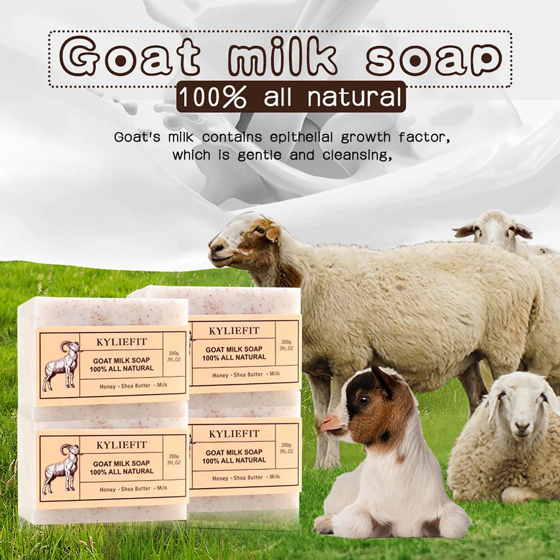 Organic Goat Milk Honey & Shea Butter Soap Bar