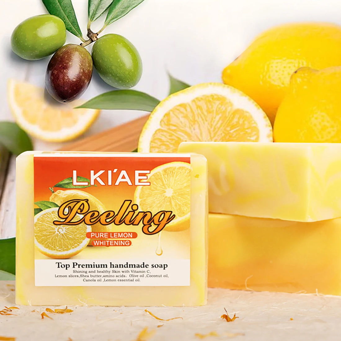 LKIAE Natural Lemon Soap Bar 150g (Face & Body)